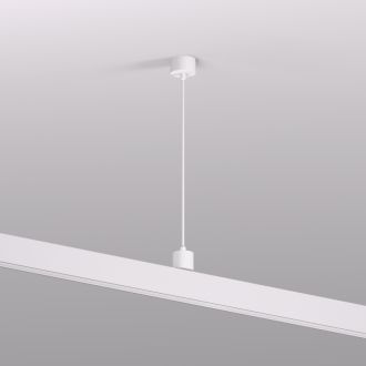 TR2124-WH Подвод питания для подвесного монтажа трека SMART BASE, АС 220-240V, IP20, 5м, белый, алюминий