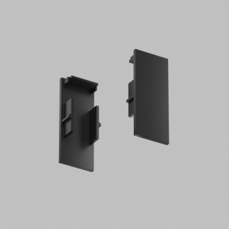 Торцевые заглушки для трека SMART SLIM BASE, комплект 2 шт, чёрный