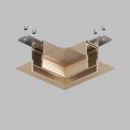 Угловой элемент трека HIDE SHINE PRIME для ГКЛ 12,5мм потолок-потолок 90° 48V DC Шампань алюминий