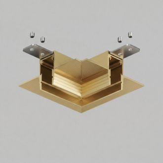 Угловой элемент трека HIDE SHINE PRIME для ГКЛ 12,5мм потолок-потолок 90° 48V DC Сатин. лат. алюмини