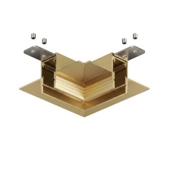 Угловой элемент трека HIDE SHINE PRIME для ГКЛ 12,5мм потолок-потолок 90° 48V DC Сатин. лат. алюмини