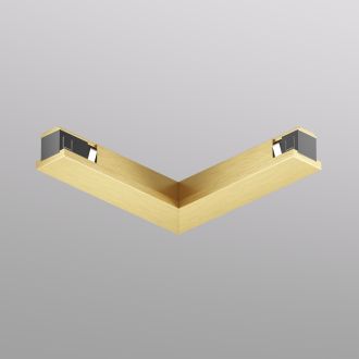 TR5723-SB Электрический коннектор для трека SHINE BASE 90° потолок-потолок, сатинированная латунь, алюминий