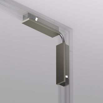 TR5724-DN Электрический коннектор для трека SHINE BASE 90° стена-потолок с поворотом трека под произвольным углом, темный никель, алюминий