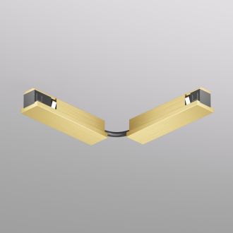 TR5724-SB Электрический коннектор для трека SHINE BASE 90° стена-потолок с поворотом трека под произвольным углом, сатинированная латунь, алюминий