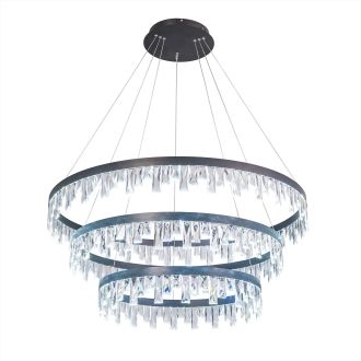 Каскадная люстра Eletto Celeste Nero EL320P120.1, LED 120 Вт, черный/прозрачный