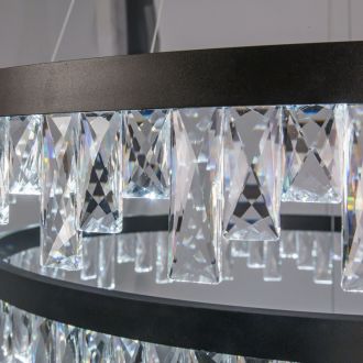 Каскадная люстра Eletto Celeste Nero EL320P120.1, LED 120 Вт, черный/прозрачный