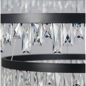Каскадная люстра Eletto Celeste Nero EL320P120.1, LED 120 Вт, черный/прозрачный