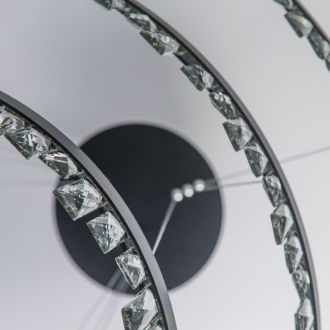 Каскадная люстра Eletto Celeste Nero EL320P120.1, LED 120 Вт, черный/прозрачный