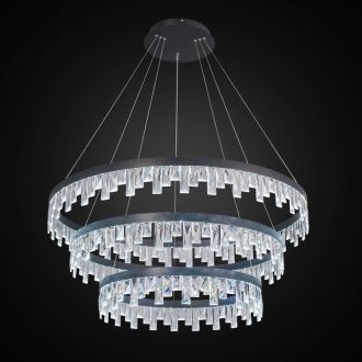 Каскадная люстра Eletto Celeste Nero EL320P120.1, LED 120 Вт, черный/прозрачный