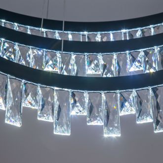 Каскадная люстра Eletto Celeste Nero EL320P120.1, LED 120 Вт, черный/прозрачный