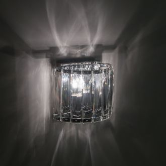 Бра Eletto Aria EL321W02, 2×E14 по 60 Вт, хром/прозрачный, арт-деко стиль