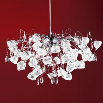 Подвесная люстра Eletto Rosa EL325P15.1, 15×G9 по 40 Вт, хром