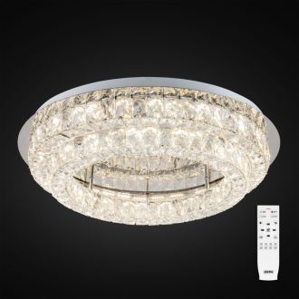Накладная люстра Eletto Olimpia EL330C80.1, LED 80 Вт, хром/прозрачный