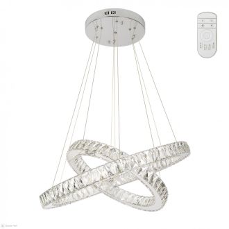 Подвесная люстра Eletto Olimpia EL330P60.1, LED 120 Вт, хром/прозрачный
