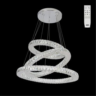 Каскадная люстра Eletto Olimpia EL330P90.1, LED 180 Вт, хром/прозрачный
