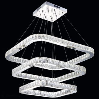 Каскадная люстра Eletto Granda EL336P100, LED 200 Вт, хром/прозрачный