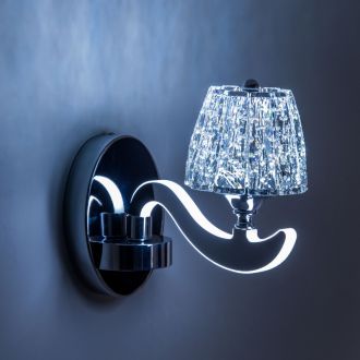 Бра Eletto Montserrat EL338W1, LED 11 Вт, хром/прозрачный, современный стиль