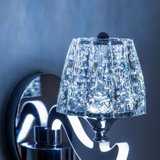 Бра Eletto Montserrat EL338W1, LED 11 Вт, хром/прозрачный, современный стиль