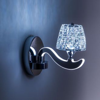 Бра Eletto Montserrat EL338W1, LED 11 Вт, хром/прозрачный, современный стиль