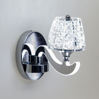 Бра Eletto Montserrat EL338W1, LED 11 Вт, хром/прозрачный, современный стиль
