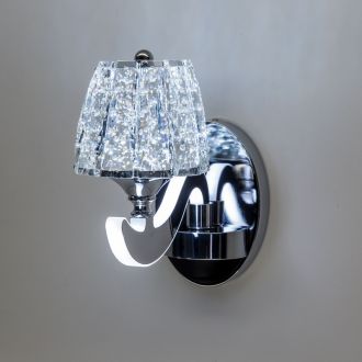Бра Eletto Montserrat EL338W1, LED 11 Вт, хром/прозрачный, современный стиль