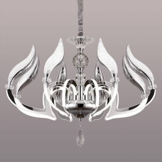 Подвесная люстра Eletto Diva EL339P08, LED 100 Вт, хром/белый