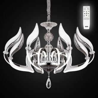 Подвесная люстра Eletto Diva EL339P08, LED 100 Вт, хром/белый