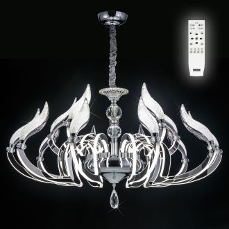 Подвесная люстра Eletto Diva EL339P12, LED 150 Вт, хром/белый