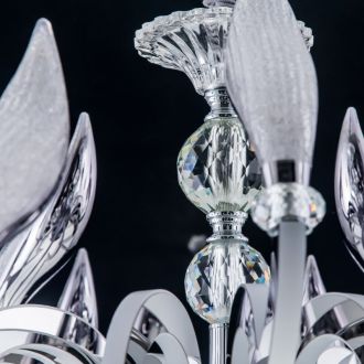 Подвесная люстра Eletto Diva EL339P12, LED 150 Вт, хром/белый