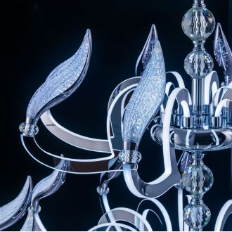 Подвесная люстра Eletto Diva EL339P24, LED 300 Вт, хром/белый