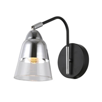 Бра Evoluce Lirino SLE102901-01, E27, 40 Вт, черный/прозрачный