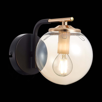 Бра Evoluce Literno SLE106901-01, E14, 40 Вт, черный/желтый, современный стиль