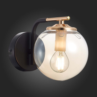 Бра Evoluce Literno SLE106901-01, E14, 40 Вт, черный/желтый, современный стиль