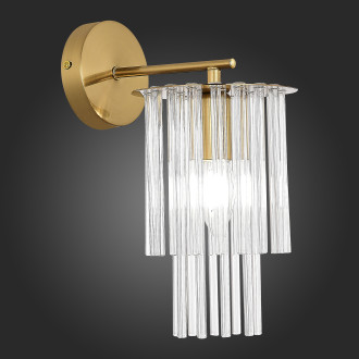 Бра Evoluce Lynden SLE1122-301-01, E14, 40 Вт, латунный/прозрачный