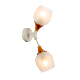 Бра Evoluce Ciotolla SLE113501-02, 2×E27 по 60 Вт, белый, современный стиль