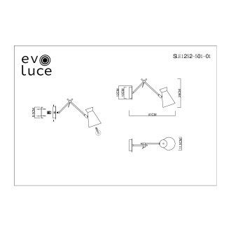 Бра Evoluce Alfeo SLE1252-501-01, E27, 60 Вт, белый, современный стиль