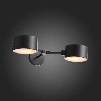 Бра Evoluce Gimento SLE183401-02, 2×E14 по 60 Вт, черный/белый
