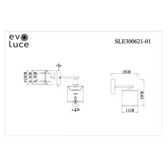 Бра Evoluce Essenza SLE300621-01, E14, 40 Вт, хром/зеленый, современный стиль