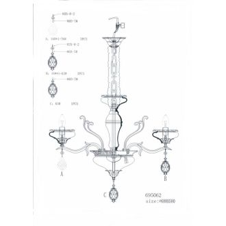 Подвесная люстра Lightstar 695062