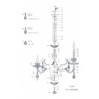 Подвесная люстра Lightstar 714064