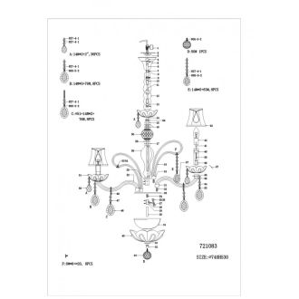 Подвесная люстра Lightstar 721083