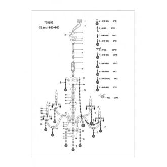 Подвесная люстра Lightstar 738152