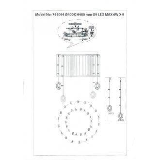 Люстра на штанге Lightstar 745094R
