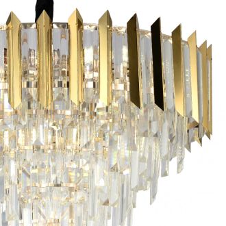 Каскадная люстра Stilfort Amman 1024/03/08P, 8×E14 по 40 Вт, золотой/прозрачный
