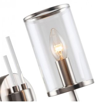 Бра Stilfort Vase 1046/11/01P, E14, 40 Вт, никель/прозрачный