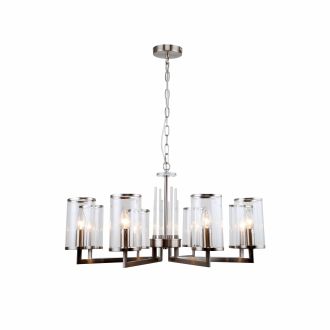 Подвесная люстра Stilfort Vase 1046/11/08P, 8×E14 по 40 Вт, хром/прозрачный