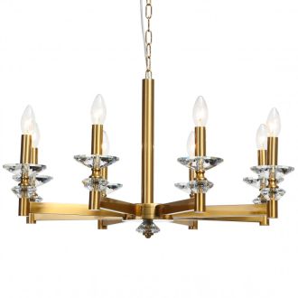 Подвесная люстра Stilfort Albert 1048/03/08P, 8×E14 по 40 Вт, золотой