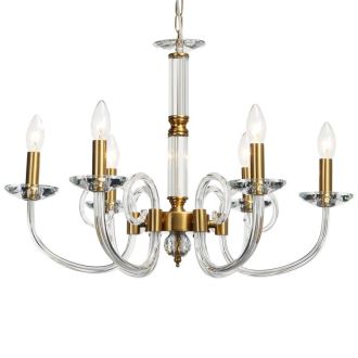 Подвесная люстра Stilfort Glass 1050/03/06P, 6×E14 по 40 Вт, золотой