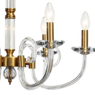 Подвесная люстра Stilfort Glass 1050/03/06P, 6×E14 по 40 Вт, золотой