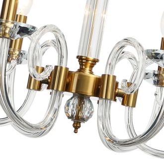 Подвесная люстра Stilfort Glass 1050/03/06P, 6×E14 по 40 Вт, золотой